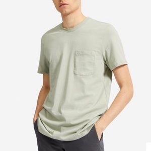 EVERLANE Organic Cotton Pocket Tee in sage green